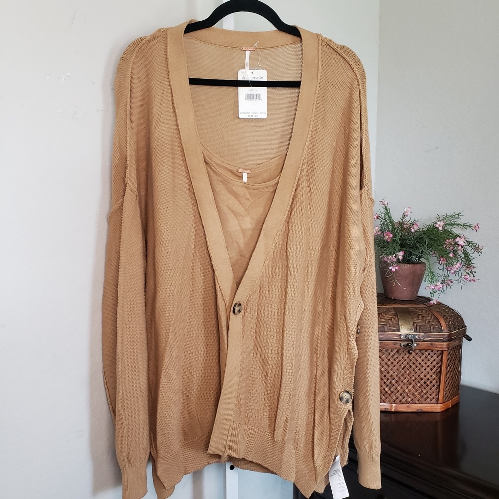 Free People Weekend Breeze Cardigan NWT Large